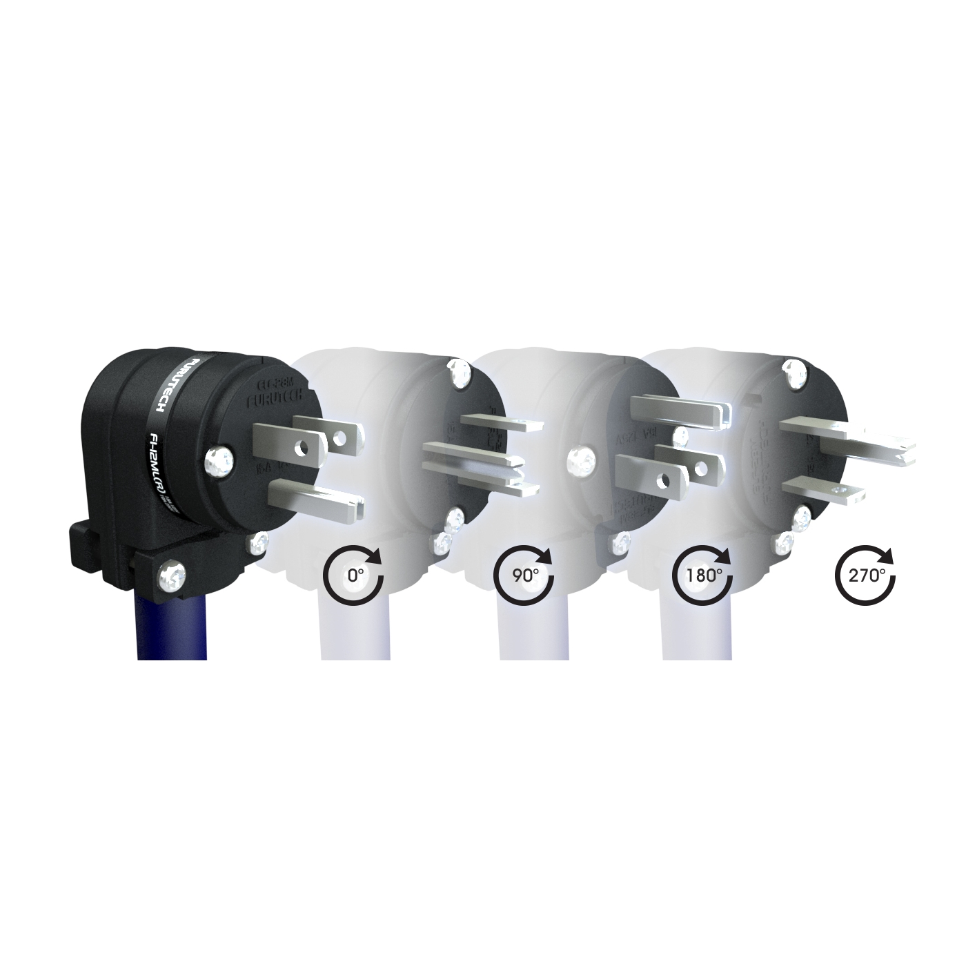 FI-12ML(G) High End Performance Angled AC Connector (Male)