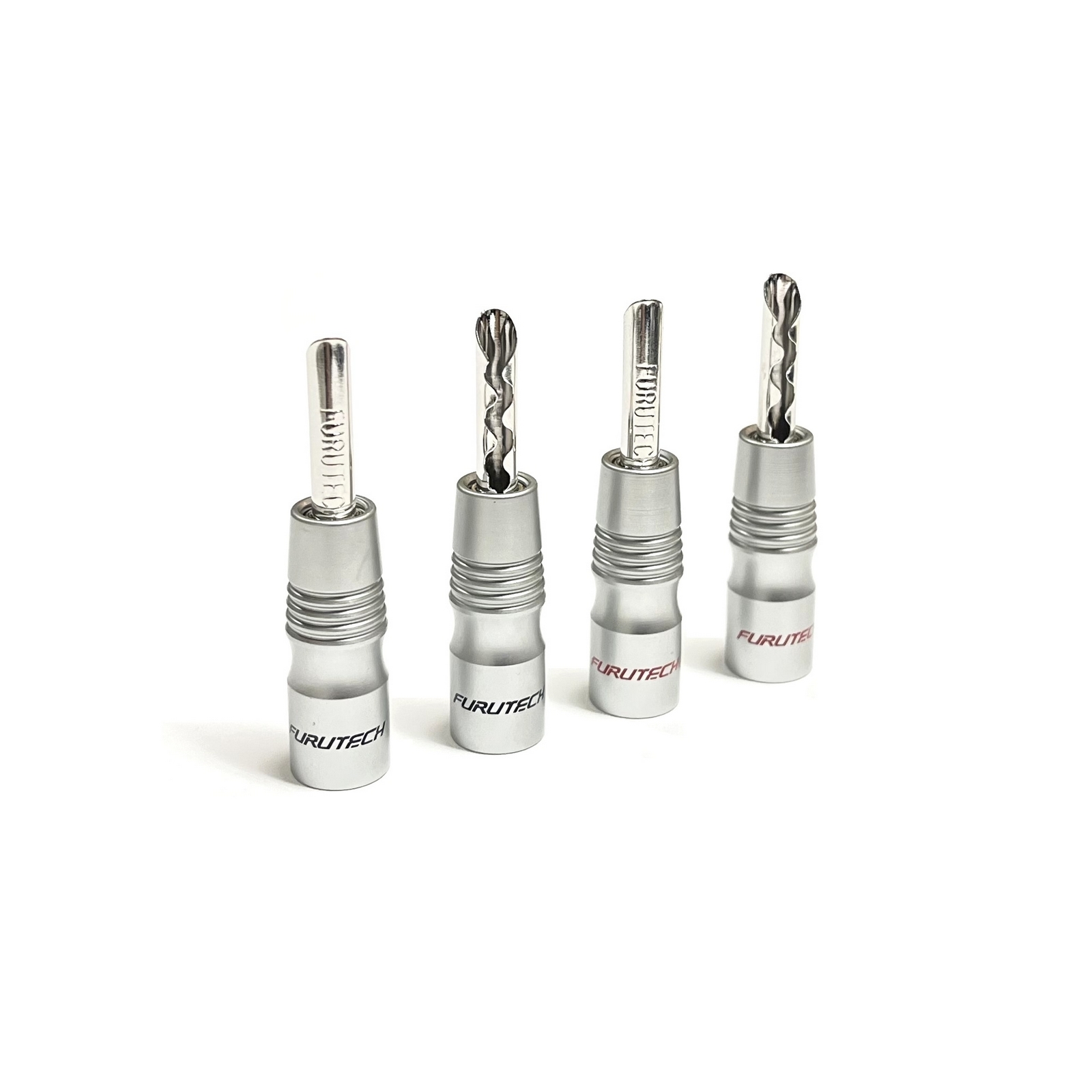 FP-200B(R)S4 Rhodium Plated BFA Banana Connector (Set of 4)