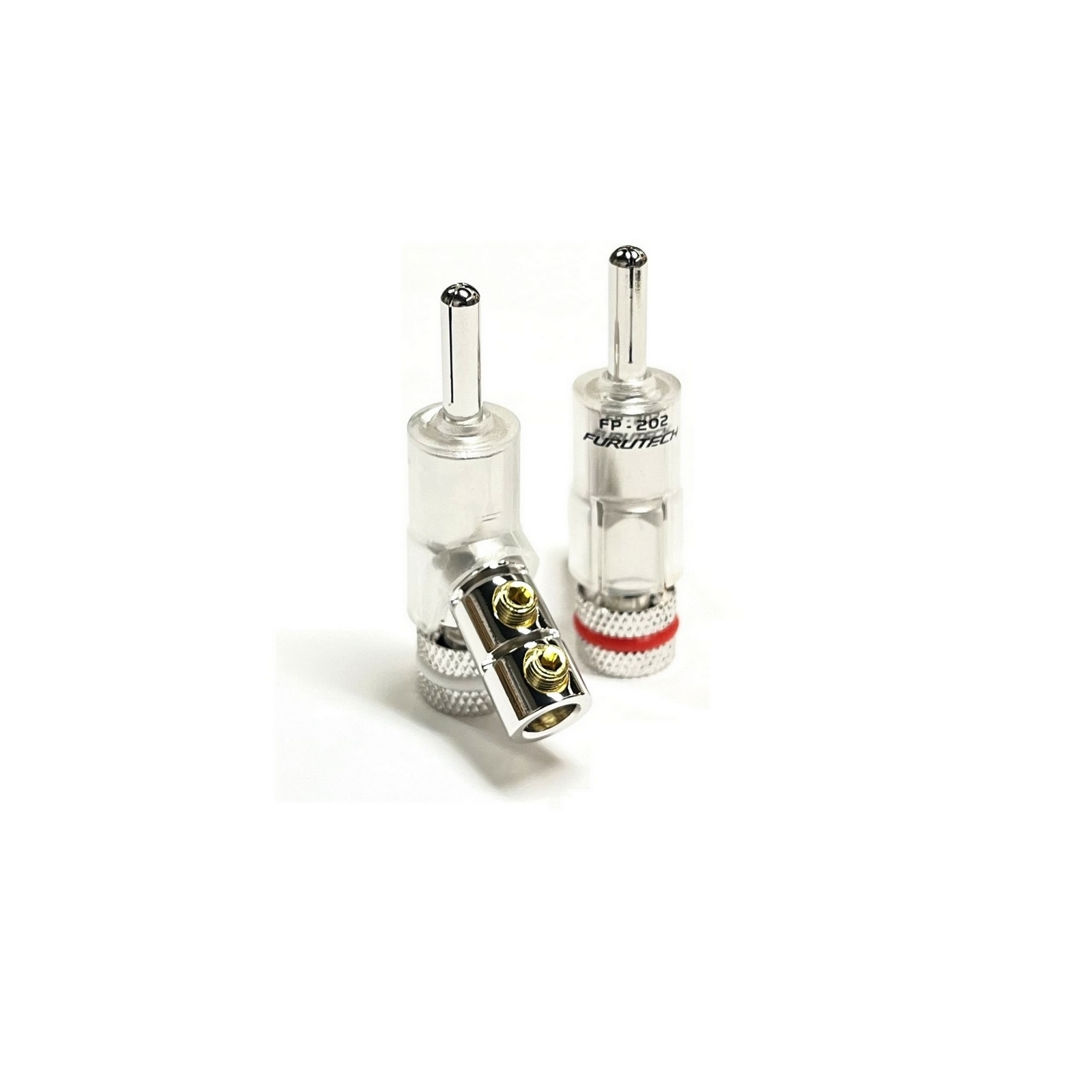 FP-202(R) High Performance Rhodium Plated Locking Banana Connector (Each)