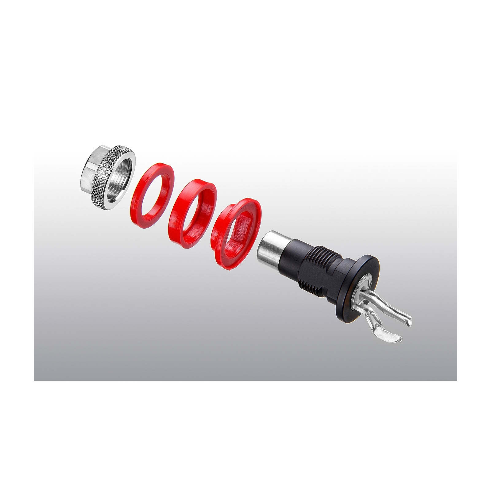 FP-901(R) High End Performance Rhodium Plated Female RCA Socket (Set of 2)