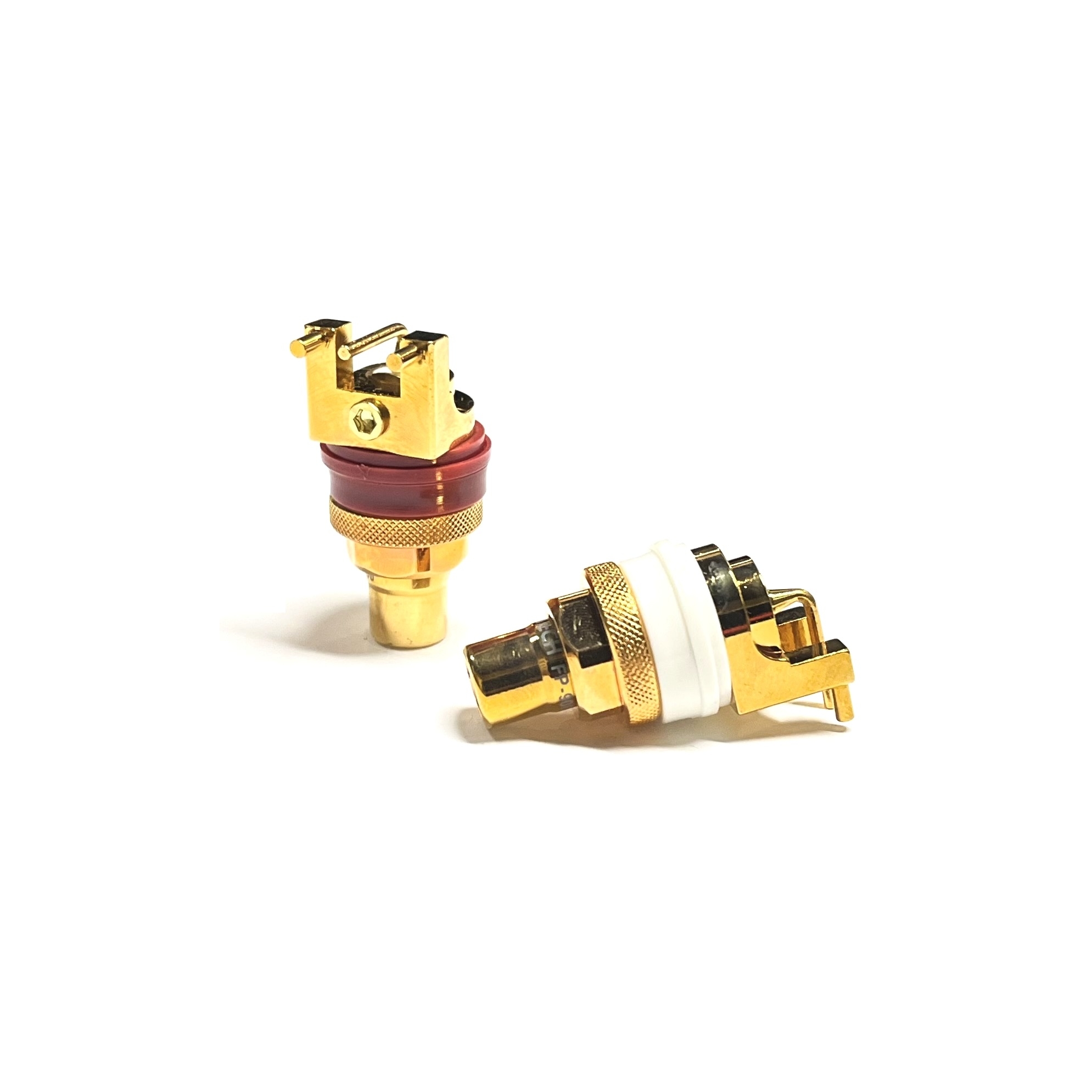 FP-908(G) High End Performance 24K Gold Plated Female RCA PCB Socket (Set of 2)