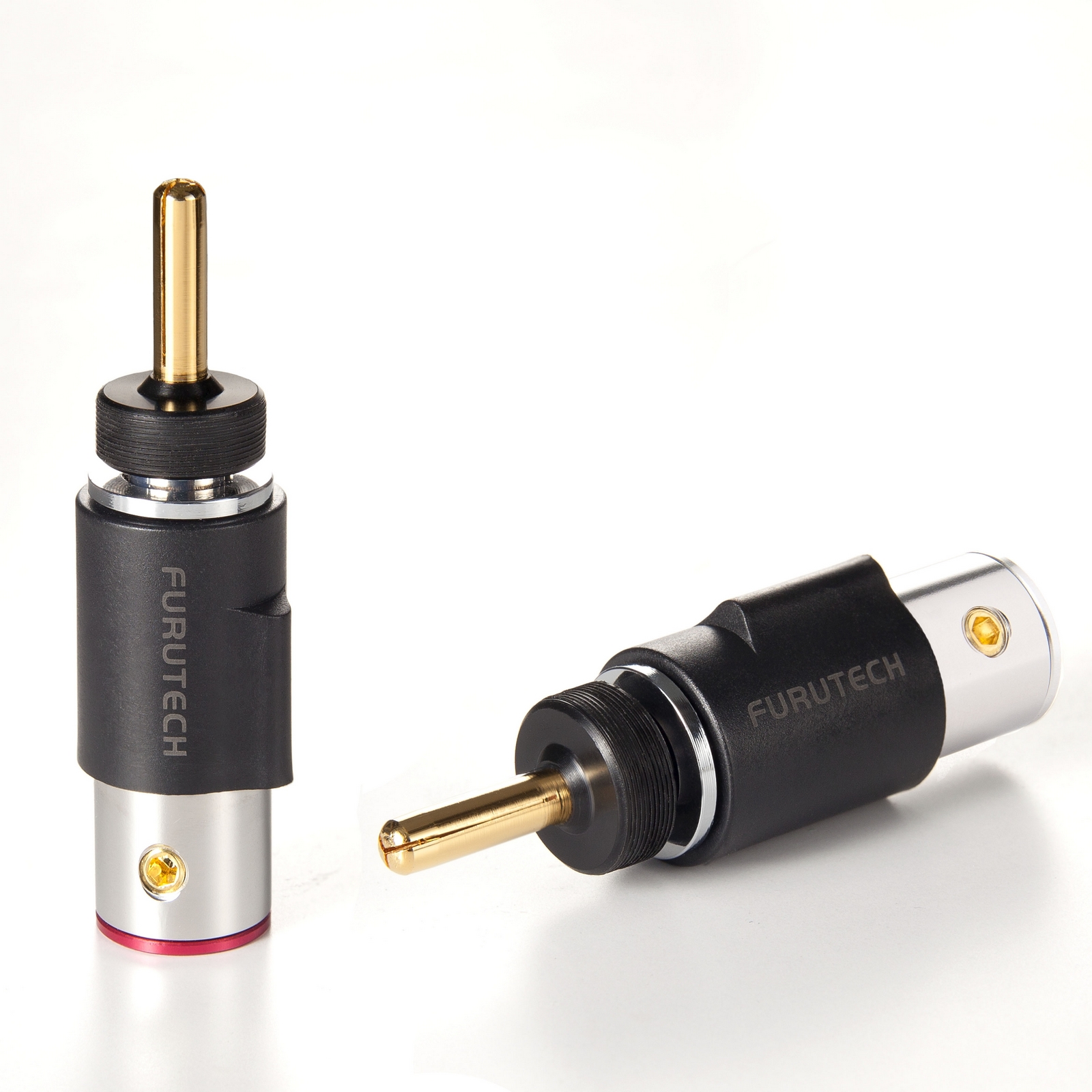 FT-212(G)S4 High Performance 24K Gold Plated Locking Banana Connector (Set of 4)