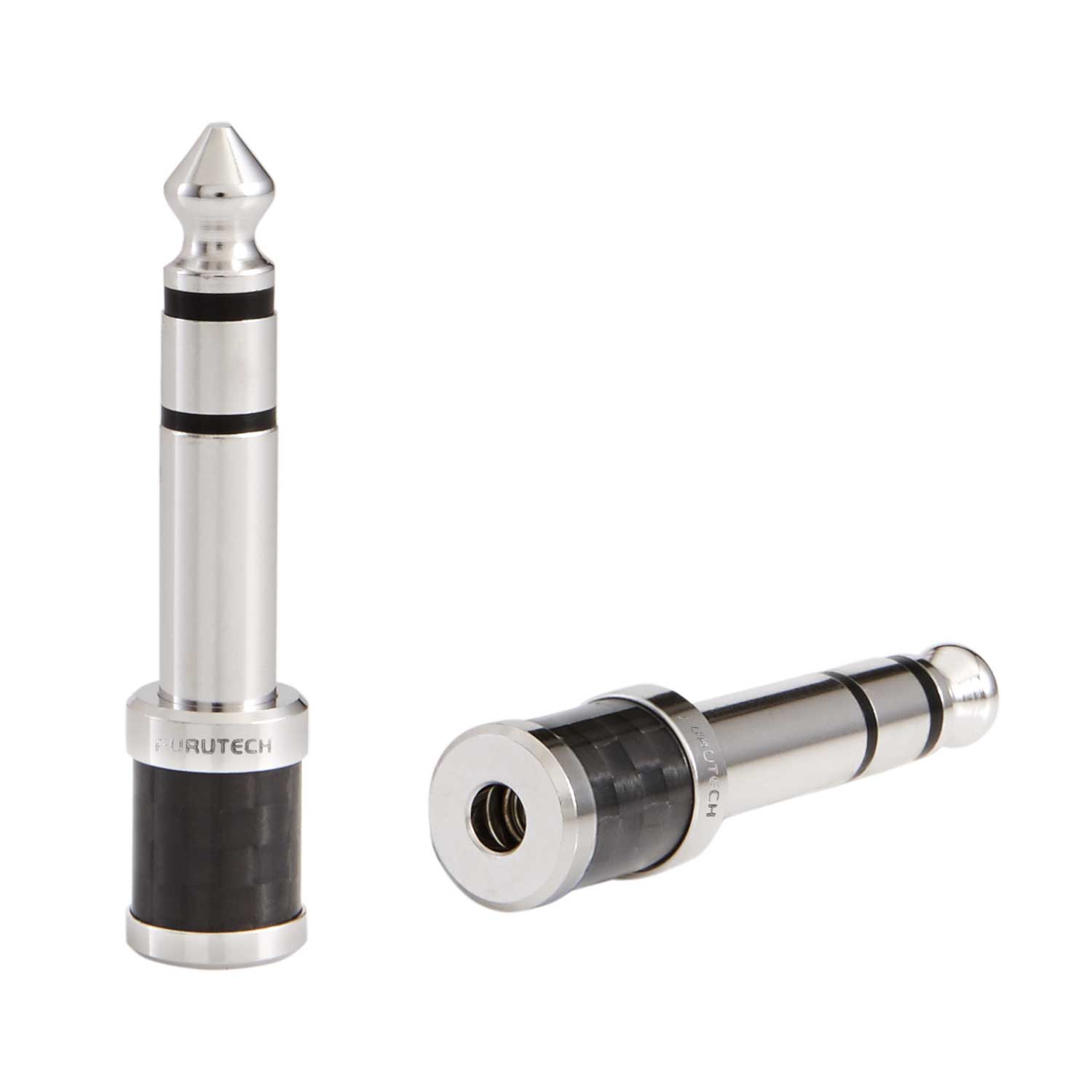 CF63-S(R) High End Performance Carbon Fiber Stereo headphone Adapter 3.5mm to 6.3mm