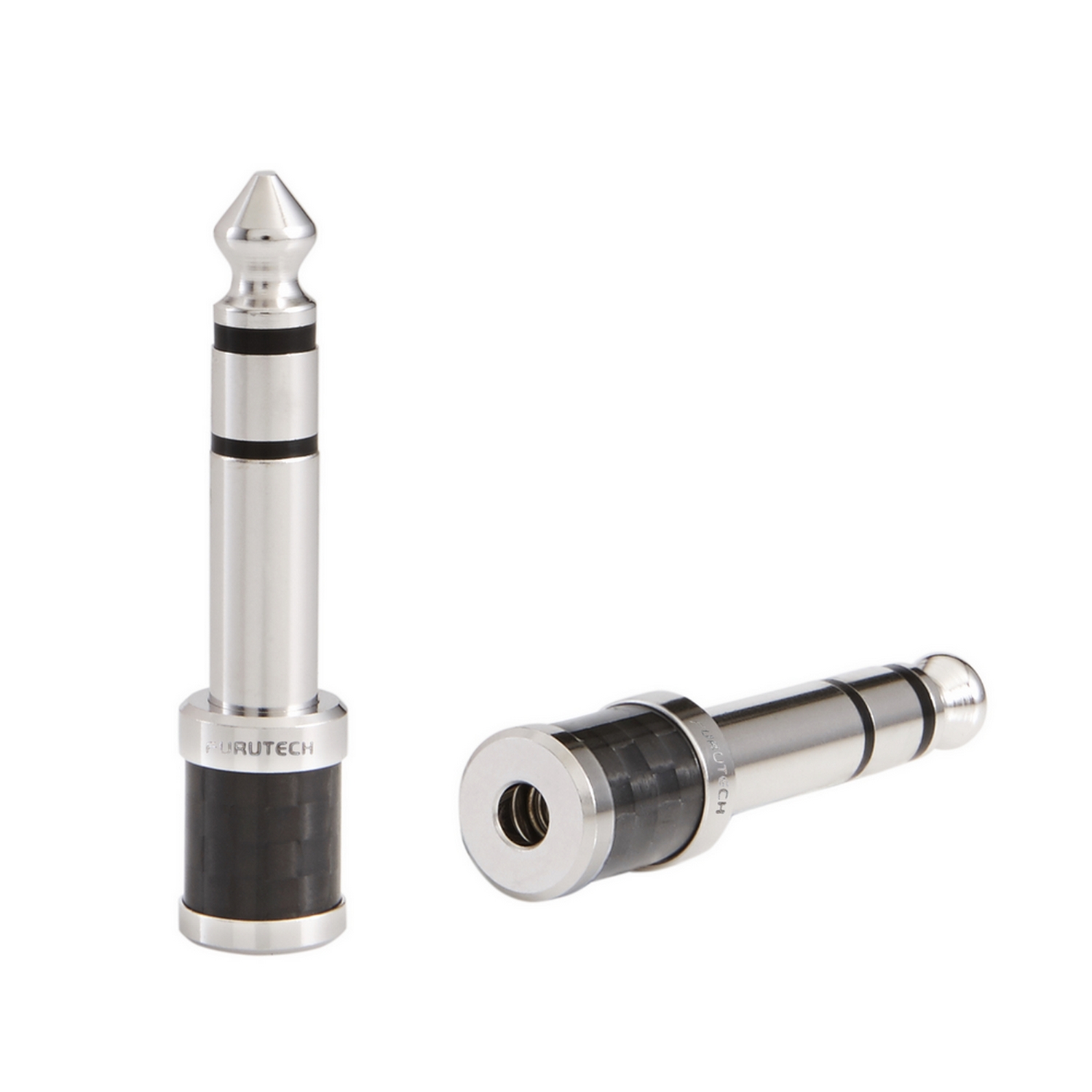 CF63-S(R) High End Performance Carbon Fiber Stereo headphone Adapter 3.5mm to 6.3mm
